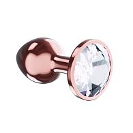 Купить Пробка цвета розового золота с прозрачным кристаллом Diamond Moonstone Shine L - 8,3 см. в Москве.