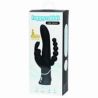 Купить Черный перезаряжаемый вибратор Triple Curve Rechargeable Rabbit Vibrator - 25,4 см. в Москве.