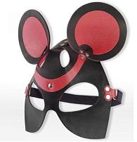 Купить Черно-красная маска мышки из кожи в Москве.