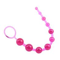 Купить Розовая анальная цепочка с колечком Sassy Anal Beads - 26,7 см. в Москве.