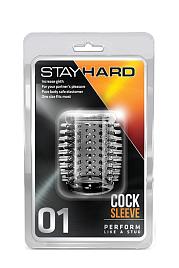 Купить Прозрачная насадка с шипами STAY HARD COCK SLEEVE 01 CLEAR в Москве.