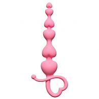 Купить Розовая анальная цепочка Begginers Beads - 18 см. в Москве.