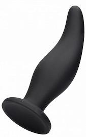 Купить Черная анальная пробка Curve Butt Plug - 11,4 см. в Москве.