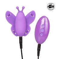 Купить Фиолетовая вибробабочка на ремешках Silicone Remote Venus Butterfly в Москве.