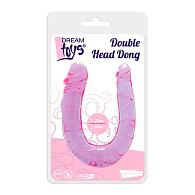 Купить Фиолетовый двойной фаллоимитатор DOUBLE HEAD DONG - 30 см. в Москве.