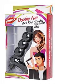 Купить Насадка для двойного проникновения Double Fun Cock Ring with Double Penetration Vibe в Москве.