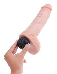 Купить Телесный фаллоимитатор с функцией семяизвержения 11  Squirting Cock with balls - 27,9 см. в Москве.