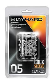 Купить Прозрачная насадка с капельками STAY HARD COCK SLEEVE 05 CLEAR в Москве.