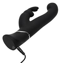 Купить Черный вибратор-кролик G-Spot Stroking Vibrator - 24,2 см. в Москве.