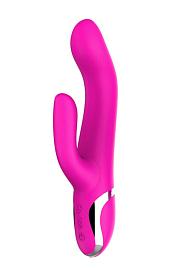 Купить Розовый вибратор-кролик NAGHI NO.43 RECHARGEABLE DUO VIBRATOR - 23 см. в Москве.