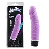 Купить Фиолетовый вибратор-реалистик Thick Realistic Dildo - 19,5 см. в Москве.