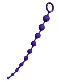 Купить Фиолетовая силиконовая анальная цепочка Grape - 35 см. в Москве.