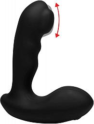 Купить Черный стимулятор простаты Alpha-Pro 7X P-Milker Silicone Prostate Stimulator with Milking Bead в Москве.