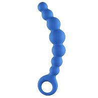 Купить Синяя упругая анальная цепочка Flexible Wand - 18 см. в Москве.