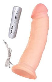 Купить Телесный реалистичный вибратор Realstick Elite Vibro Justin - 21 см. в Москве.