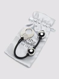 Купить Серебристые шарики Inner Goddess Mini Silver Pleasure Balls 85g на черном силиконовом шнурке в Москве.