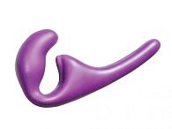 Купить Фиолетовый безремневой страпон Seduction - 20,5 см. в Москве.