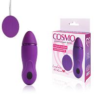 Купить Фиолетовое виброяйцо Cosmo с пультом управления вибрацией в Москве.