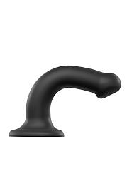 Купить Черный фаллос на присоске Silicone Bendable Dildo M - 18 см. в Москве.