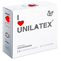 Купить Ультратонкие презервативы Unilatex Ultra Thin - 3 шт. в Москве.