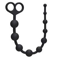 Купить Чёрная анальная цепочка Orgasm Beads - 33,5 см. в Москве.