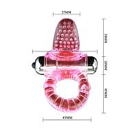 Купить Эрекционное кольцо с вибростимулятором клитора в форме язычка в Москве.