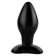 Купить Черная анальная пробка среднего размера Large Silicone Plug - 13 см. в Москве.