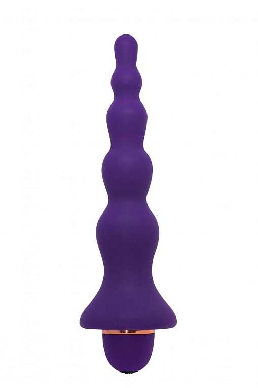 Купить Фиолетовая анальная ёлочка с вибрацией - 20 см. в Москве.