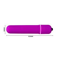 Купить Фиолетовая вытянутая вибропуля - 10,2 см. в Москве.