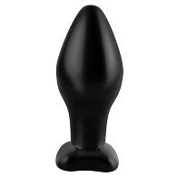 Купить Черная анальная пробка среднего размера Large Silicone Plug - 13 см. в Москве.