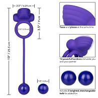 Купить Фиолетовое эрекционное кольцо с утяжелителем Silicone Rechargeable Dual Rockin Rim Enhancer в Москве.