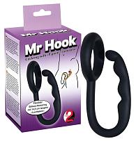 Купить Эрекционное кольцо с анальным стимулятором Mr Hook в Москве.