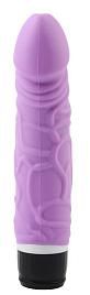 Купить Фиолетовый вибратор-реалистик Thick Realistic Dildo - 19,5 см. в Москве.