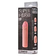 Купить Фаллоудлинитель SUPER HERO Tempter - 16 см. в Москве.