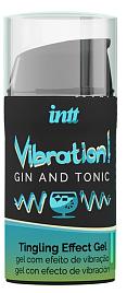Купить Жидкий интимный гель с эффектом вибрации Vibration! Gin   Tonic - 15 мл. в Москве.