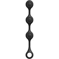 Купить Черные утяжеленные анальные шарики Anal Essentials Weighted Silicone Anal Balls - 34,3 см. в Москве.