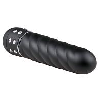 Купить Черный мини-вибратор Diamond Twisted Vibrator - 11,4 см. в Москве.