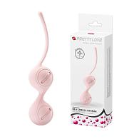 Купить Нежно-розовые вагинальные шарики на сцепке Kegel Tighten Up I в Москве.