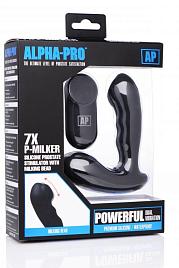 Купить Черный стимулятор простаты Alpha-Pro 7X P-Milker Silicone Prostate Stimulator with Milking Bead в Москве.