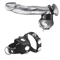 Купить Утяжка для мошонки и пениса Cock Ring With 1  Ball Stretcher And Optional Weight Ring в Москве.