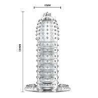 Купить Закрытая прозрачная насадка Crystal sleeve - 12 см. в Москве.