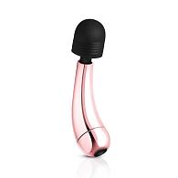 Купить Золотисто-черный мини-вибратор Mini Curve Massager - 13 см. в Москве.