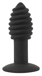 Купить Черная анальная вибропробка Twist Butt Plug - 10,7 см. в Москве.