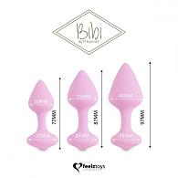 Купить Набор из 3 нежно-розовых анальных пробок Bibi Butt Plug Set в Москве.