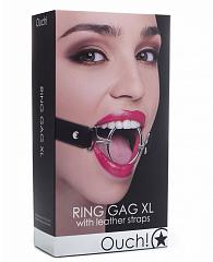 Купить Расширяющий кляп Ring Gag XL с чёрными ремешками в Москве.