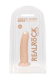 Купить Телесный фаллоимитатор без мошонки Silicone Dildo Without Balls - 15,3 см. в Москве.