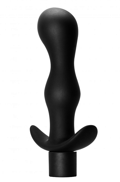 Купить Черная фигурная анальная пробка с вибрацией Passion - 14 см. в Москве.