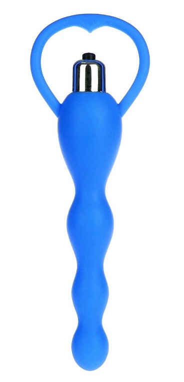 Купить Синяя анальная елочка с вибрацией - 14 см. в Москве.