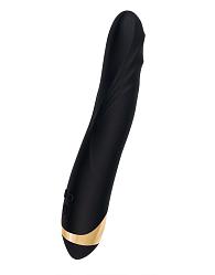 Купить Чёрный вибратор WANAME Storm со стимулирующими рёбрами - 22,5 см. в Москве.