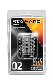 Купить Прозрачная насадка на пенис с шишечками STAY HARD COCK SLEEVE 02 CLEAR в Москве.